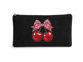 Lip Essentials Pouch - Black with cherry