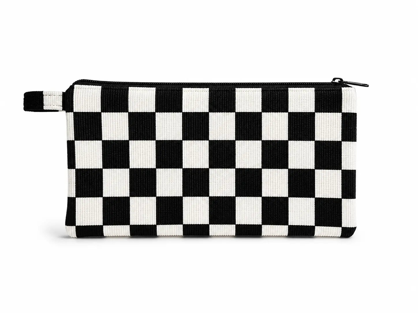 Lip Essentials Pouch - Black and White Checkered