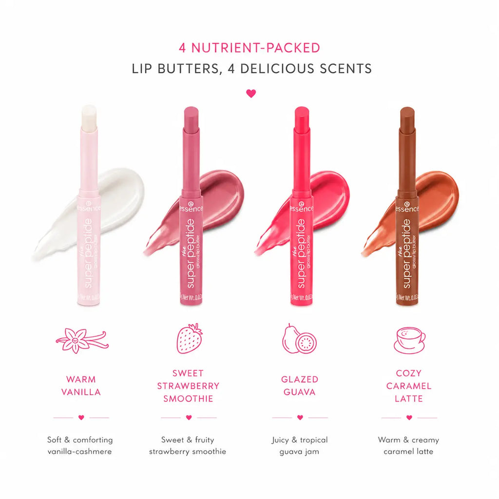 Essence The Super Peptide Glossy Lip Butter Set (4-Piece)
