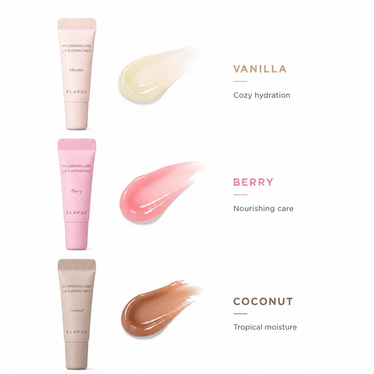 KLAVUU Lip Sleeping Pack Boosting Kit (3 Mini Lip Masks)
