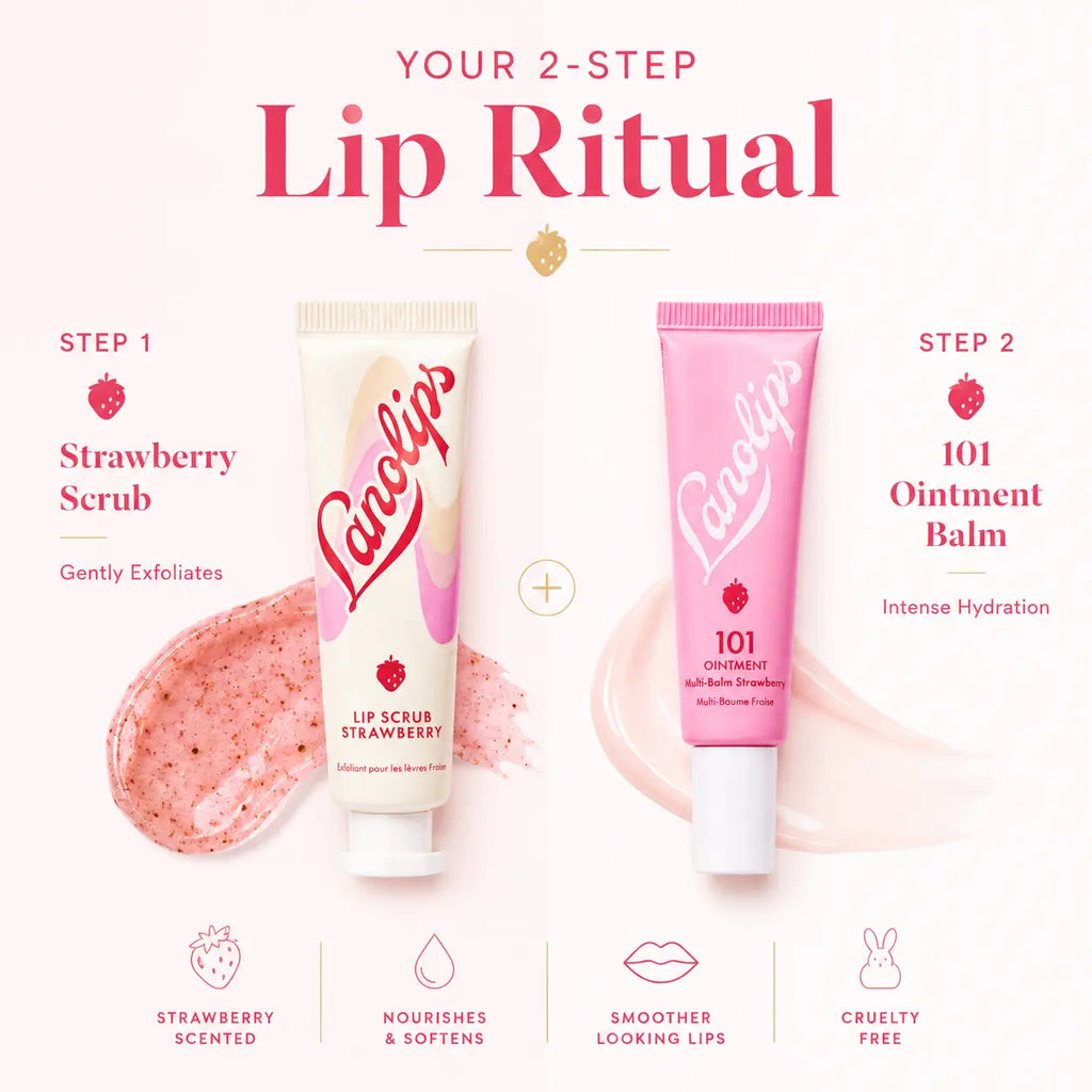 Lanolips Lip Rituals Scrub & Balm Strawberry