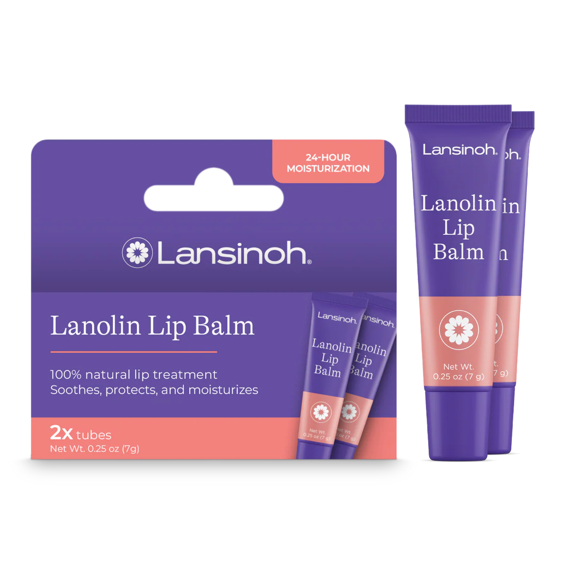 Lansinoh Lanolin Lip Balm (2 Count)