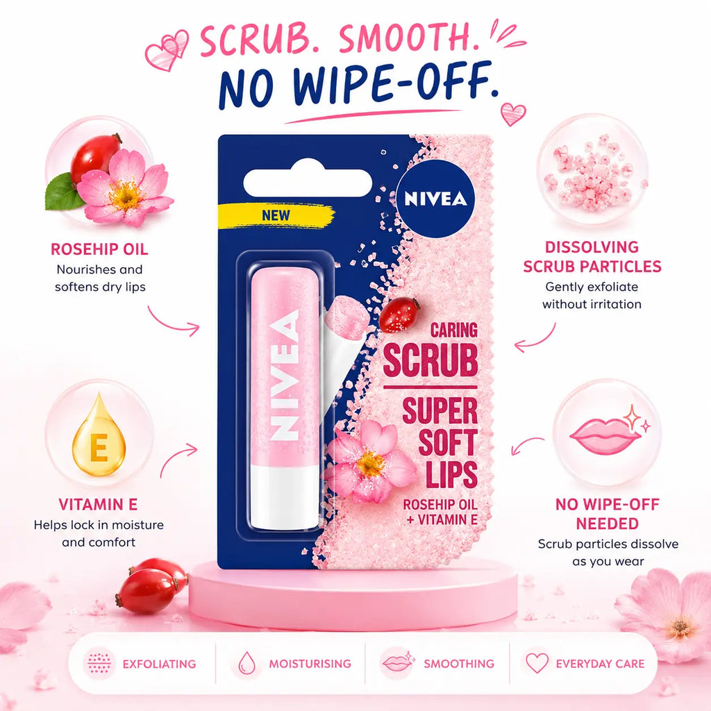NIVEA Caring Scrub Lip Balm