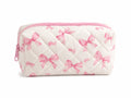 Lip Essentials Pouch - Pink Bow Quilted