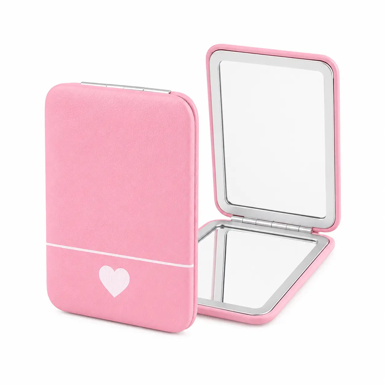 Pocket Mirror – Pink-line & Heart