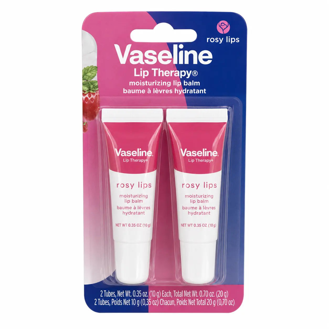 Vaseline Lip Therapy Rosy Lips Twin Pack (2 x 10g)