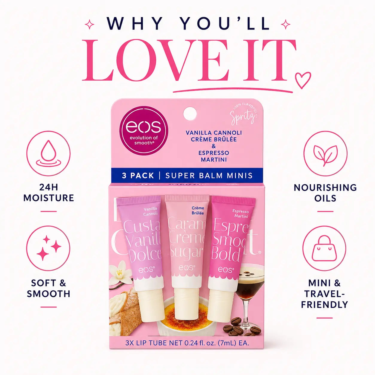 eos 24H Moisture Super Balm Minis (3-Pack)