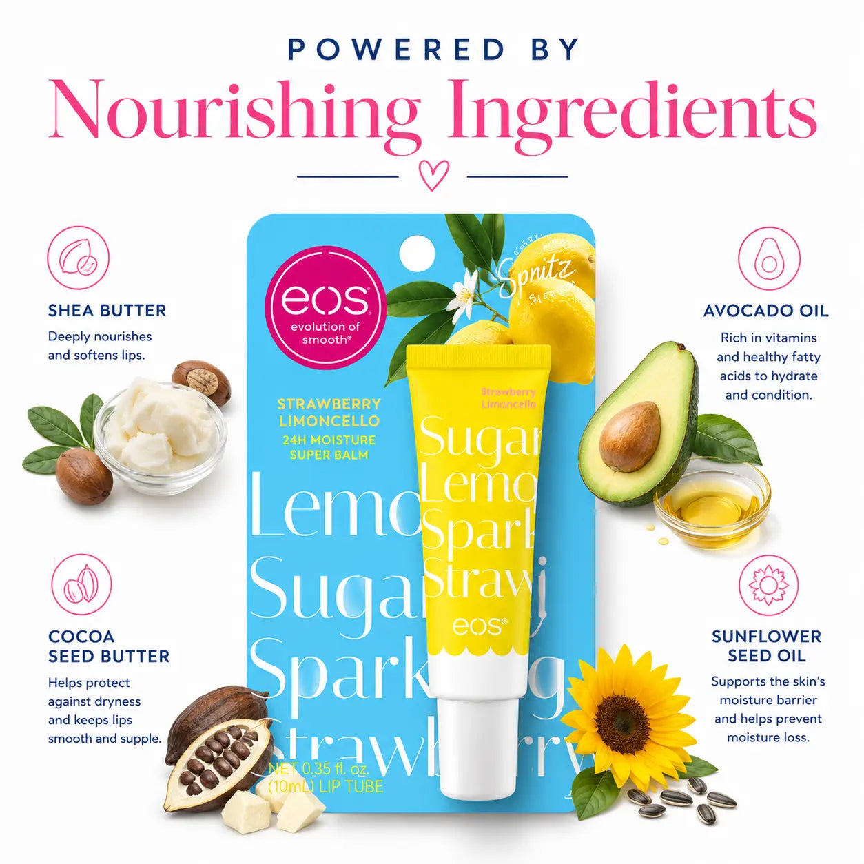 eos Limited Edition 24H Moisture Super Balm – Strawberry Limoncello