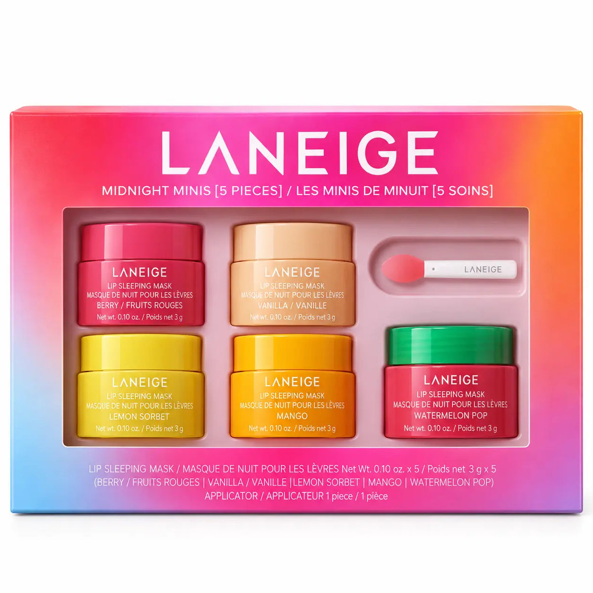 LANEIGE Midnight Minis – 5-Piece Lip Care Set